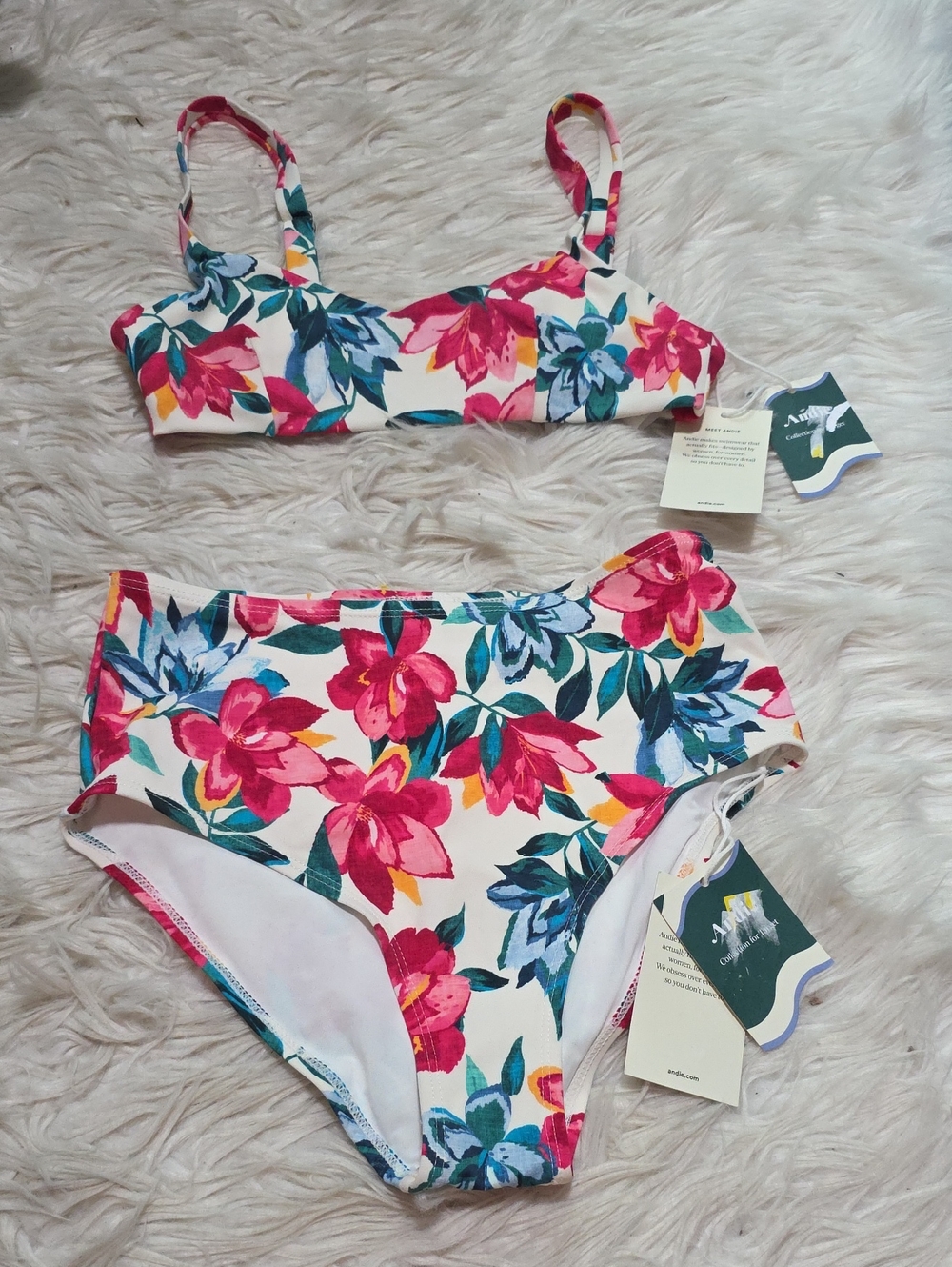 NWT Andie 2 Piece Floral Bathing Suit -XS
